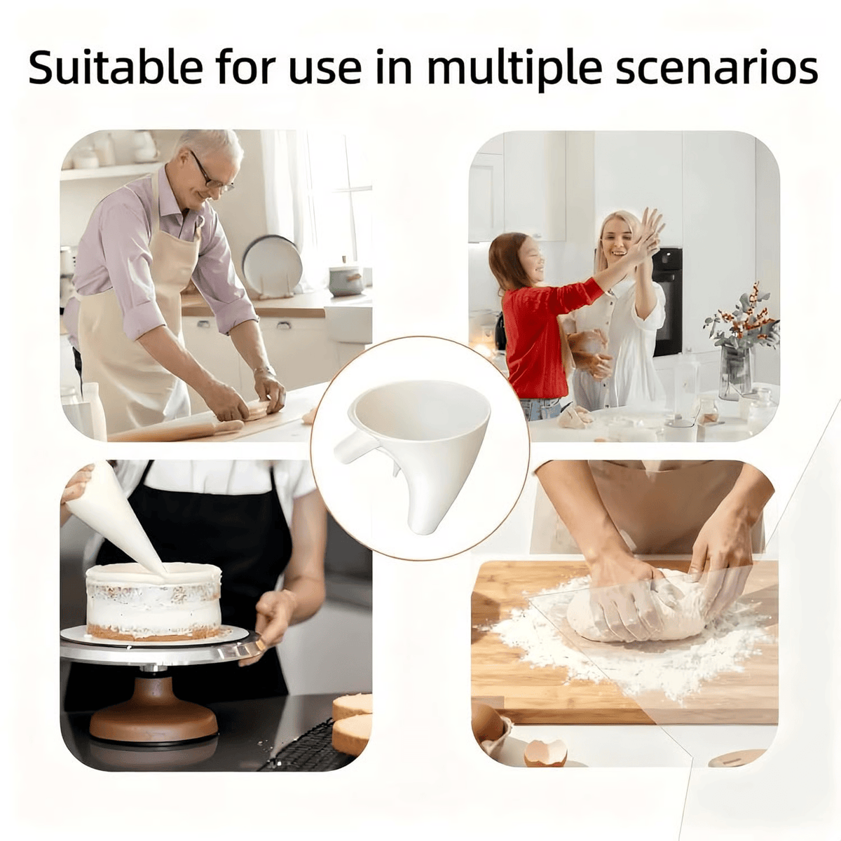 🔥LAST DAY 50% OFF - ✨Flour Funnel for Kitchen Aid Stand Mixer
