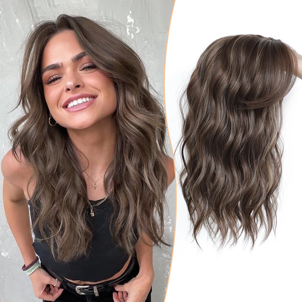 VelisseBloom – Lightweight Wavy Hair Topper