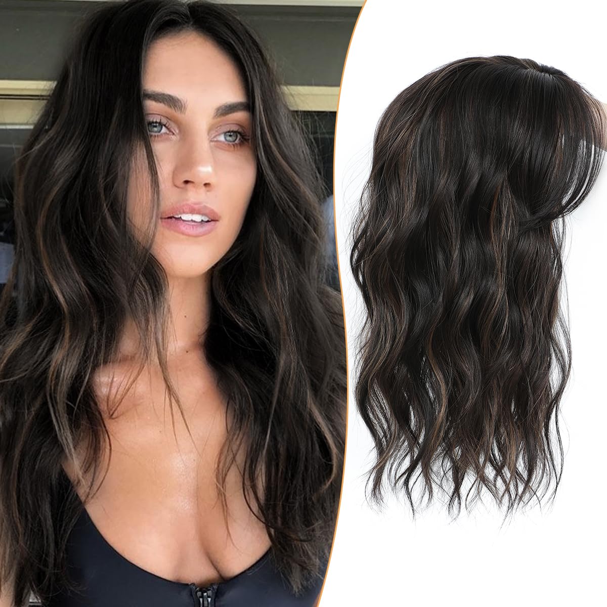 VelisseBloom – Lightweight Wavy Hair Topper
