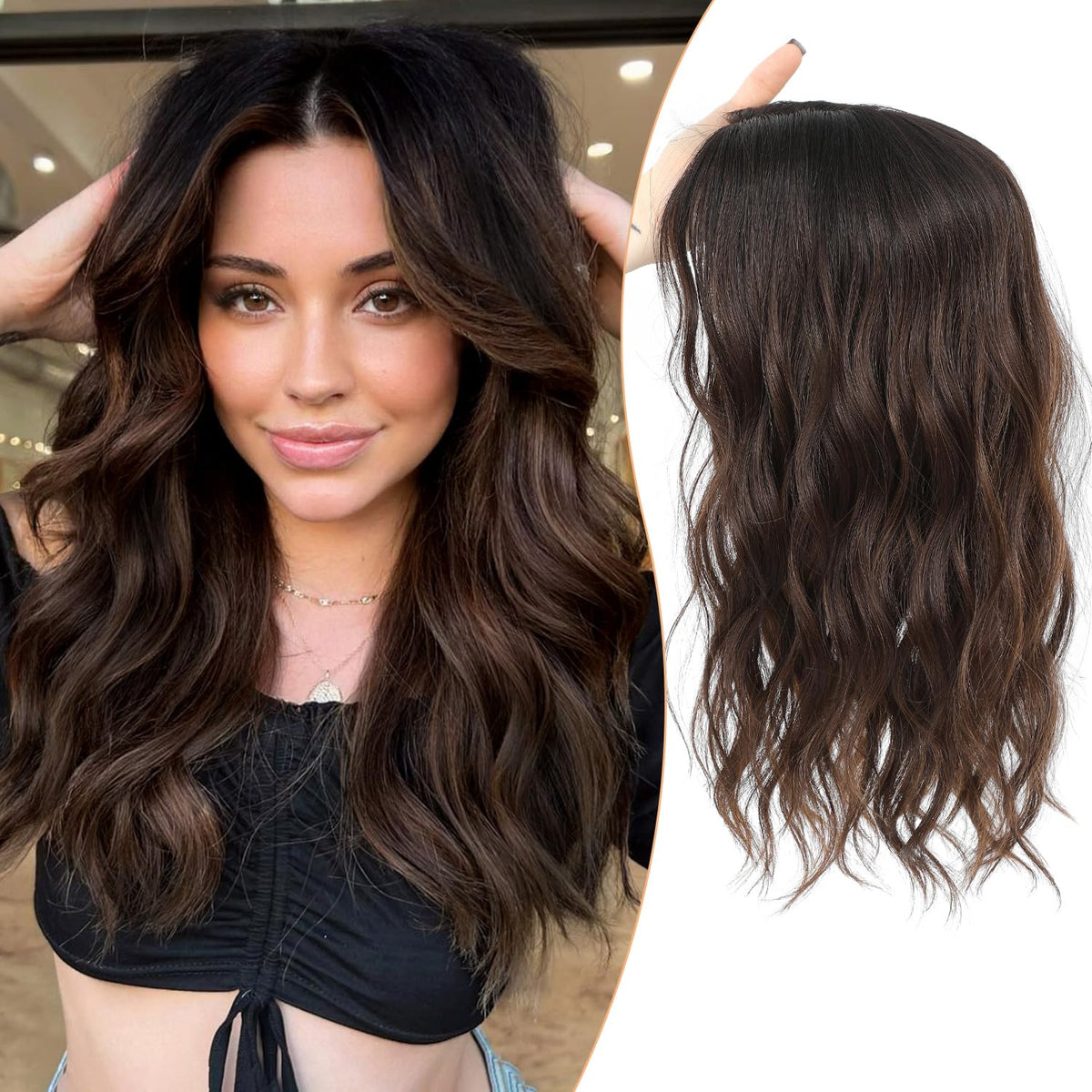 VelisseBloom – Lightweight Wavy Hair Topper