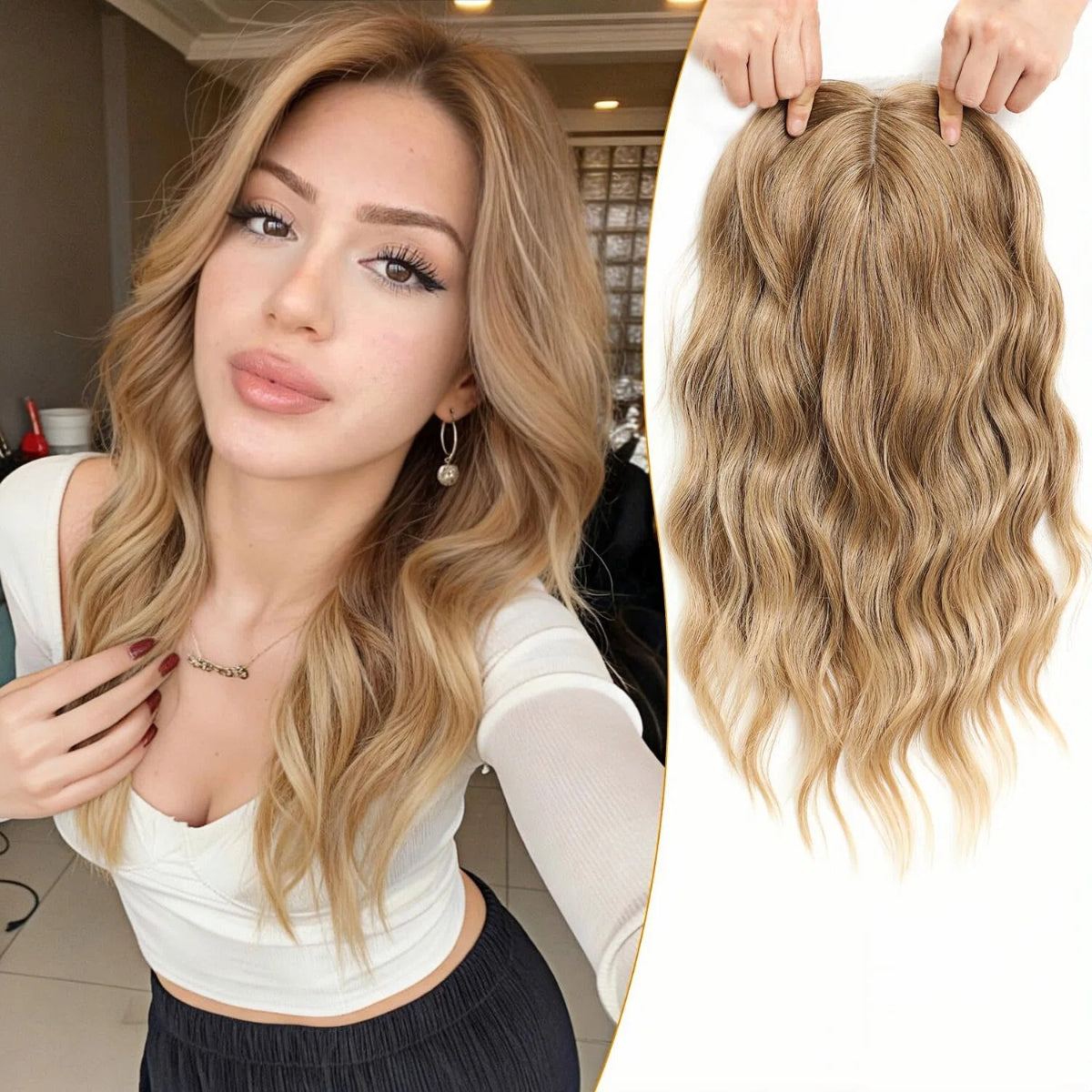VelisseBloom – Lightweight Wavy Hair Topper