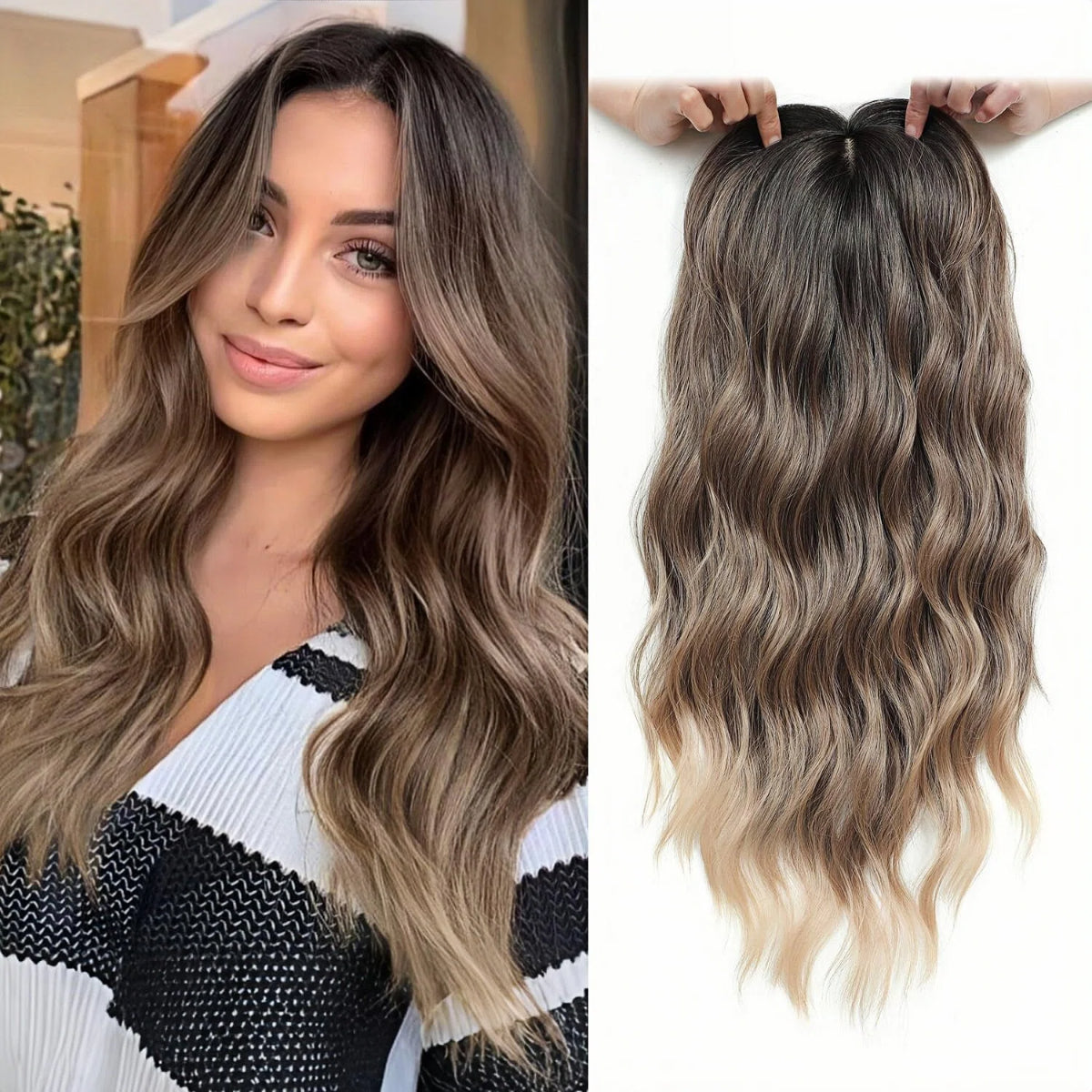 VelisseBloom – Lightweight Wavy Hair Topper