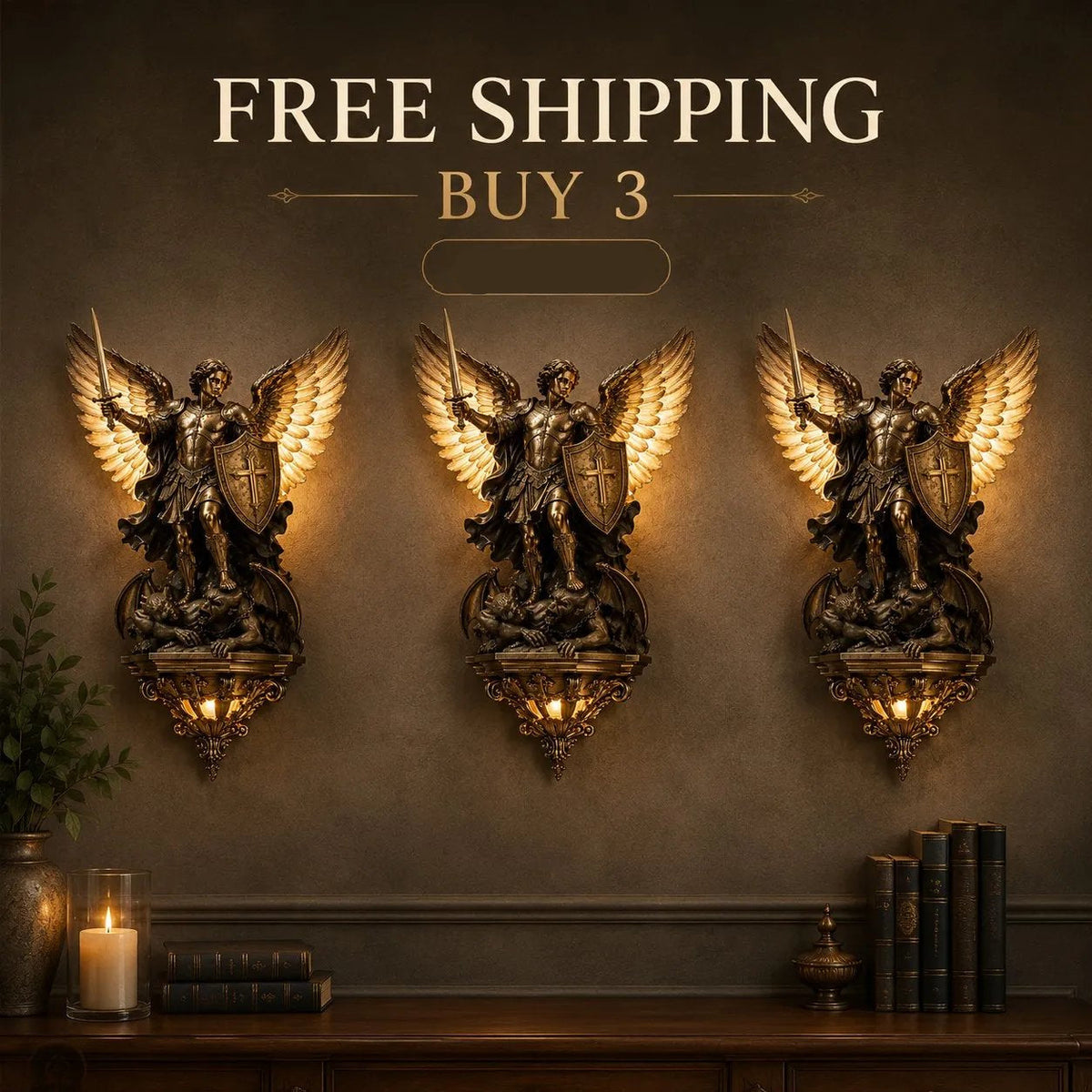 HolyShield – St. Michael Illuminated Wall Art