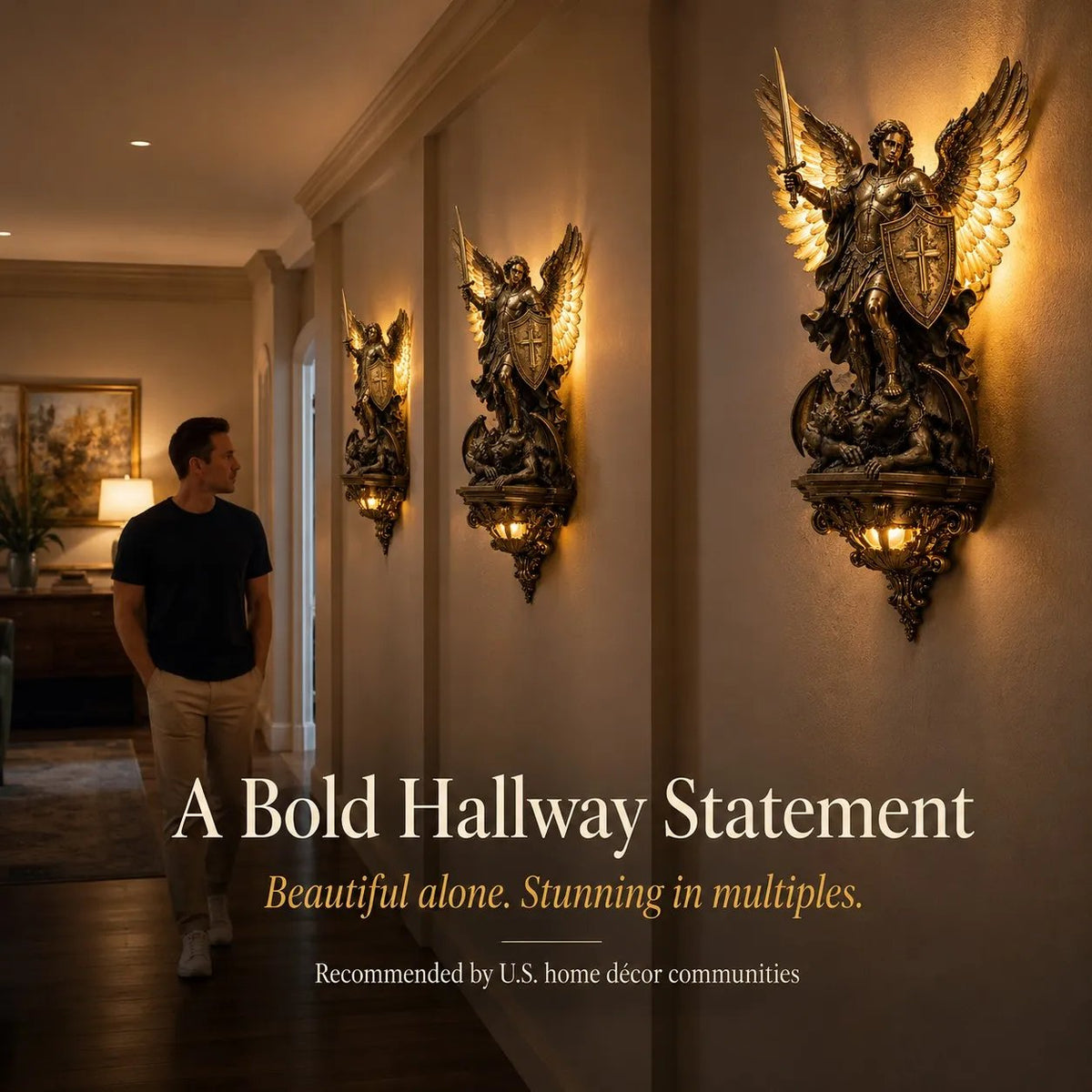 HolyShield – St. Michael Illuminated Wall Art