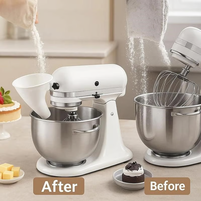 🔥LAST DAY 50% OFF - ✨Flour Funnel for Kitchen Aid Stand Mixer