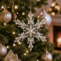 FrostLuxe – Beaded Snowflake Ornament DIY Kit